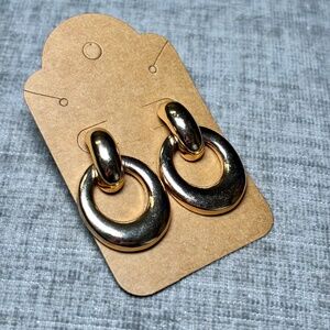 Women’s Loop Drop Gold Earrings – Door Knocker Style